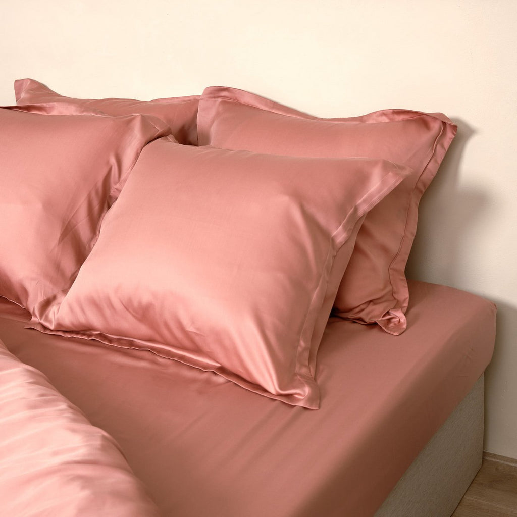 Tencel™ - Sateen Hoeslaken Terra Roze