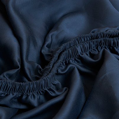 Tencel™ - Sateen Hoeslaken Donker Blauw