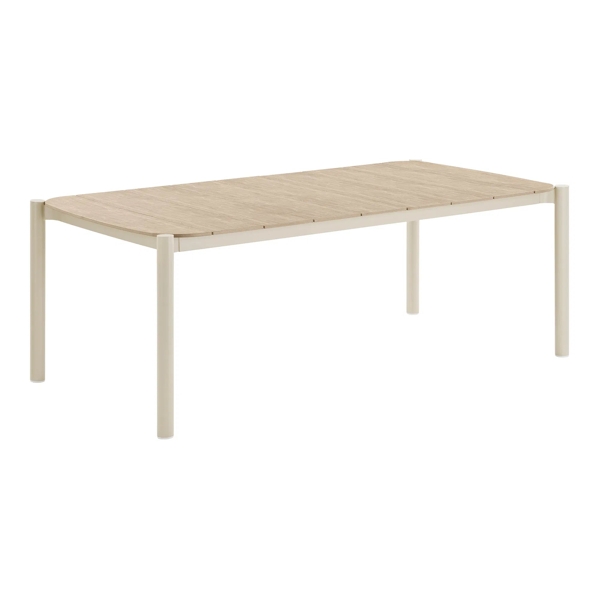House Nordic Abela outdoor dining table aluminium en nonwood 100x200 cm tafel