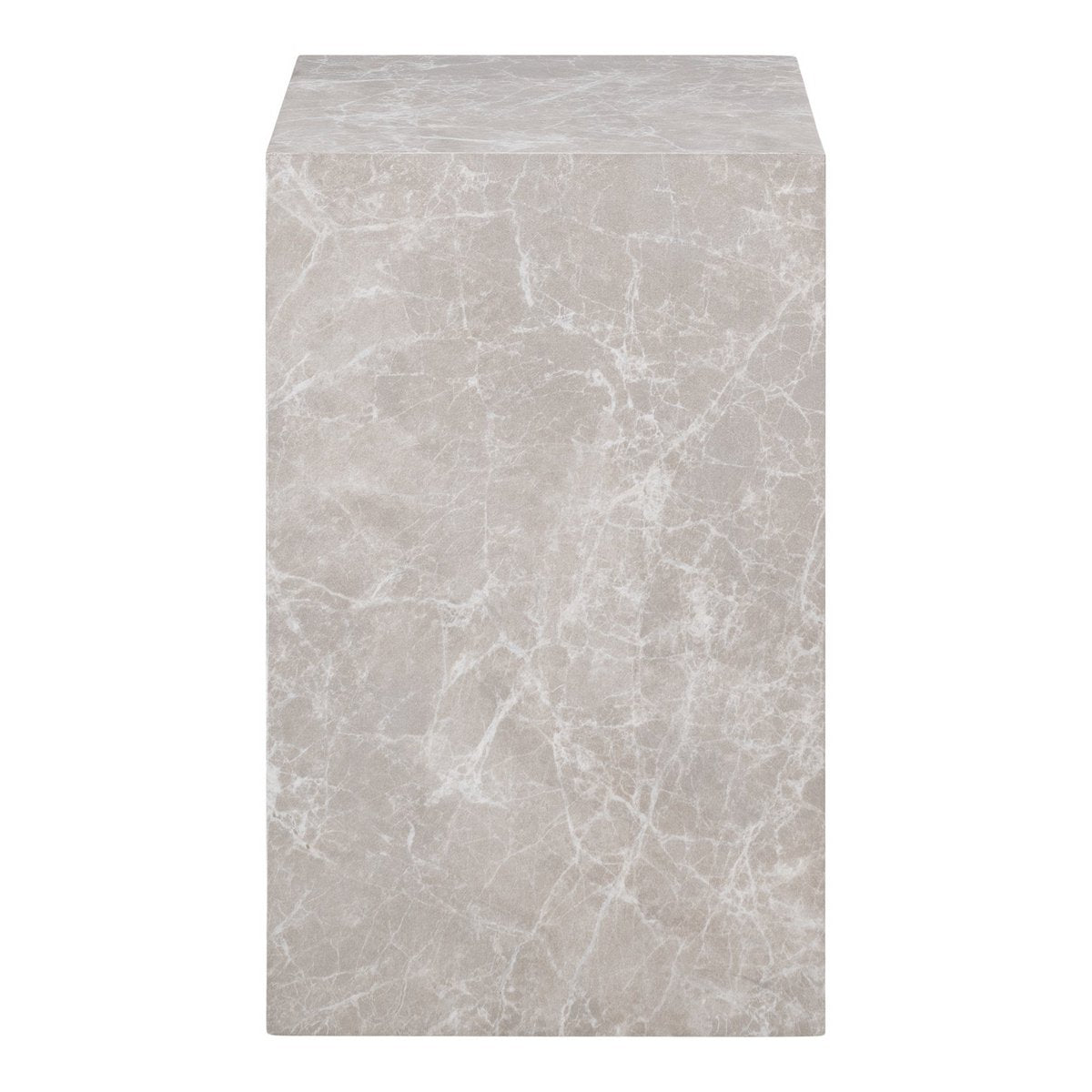 Prague Side Table - Bijzettafel Marmerlook Beige 30X30X50 Cm