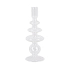 Kaarsstandaard Glas Large Ring Clear