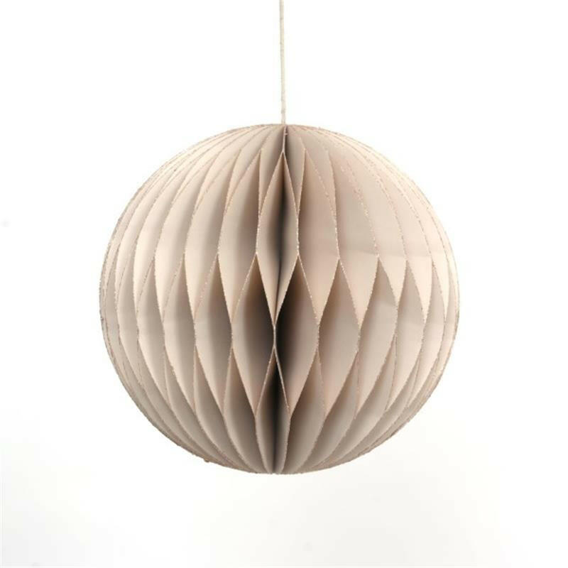 Kerstbal Honeycomb Bol Champagne 12 5Cm