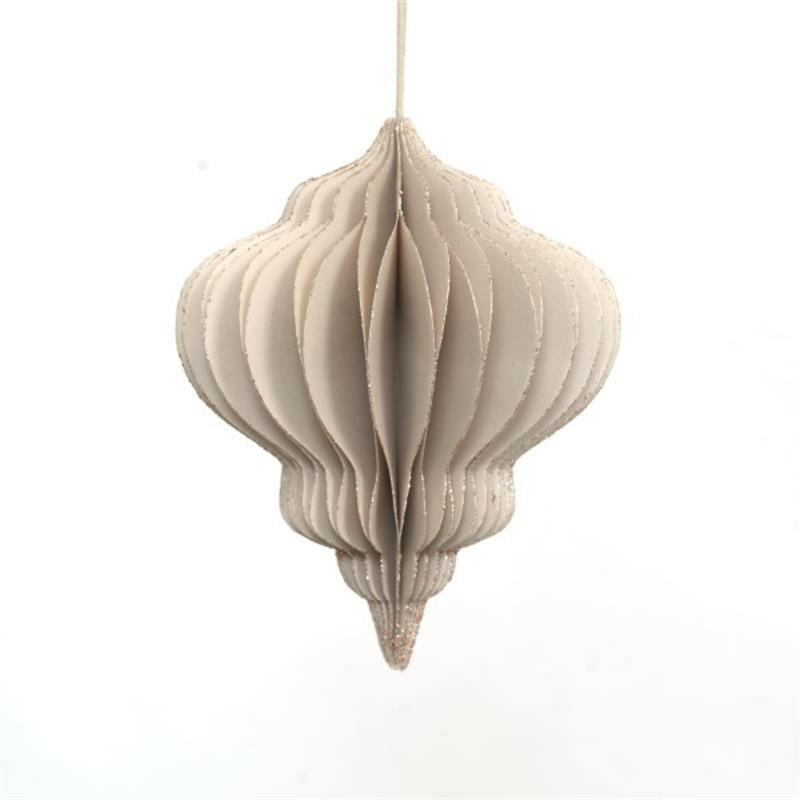 Kerstbal Honeycomb Ornament Champagne