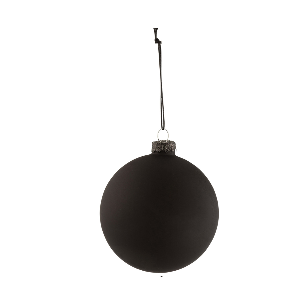 Kerstbal Blackboard Mat Zwart Medium