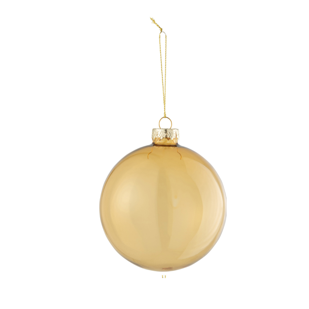 Kerstbal Transparant Goud