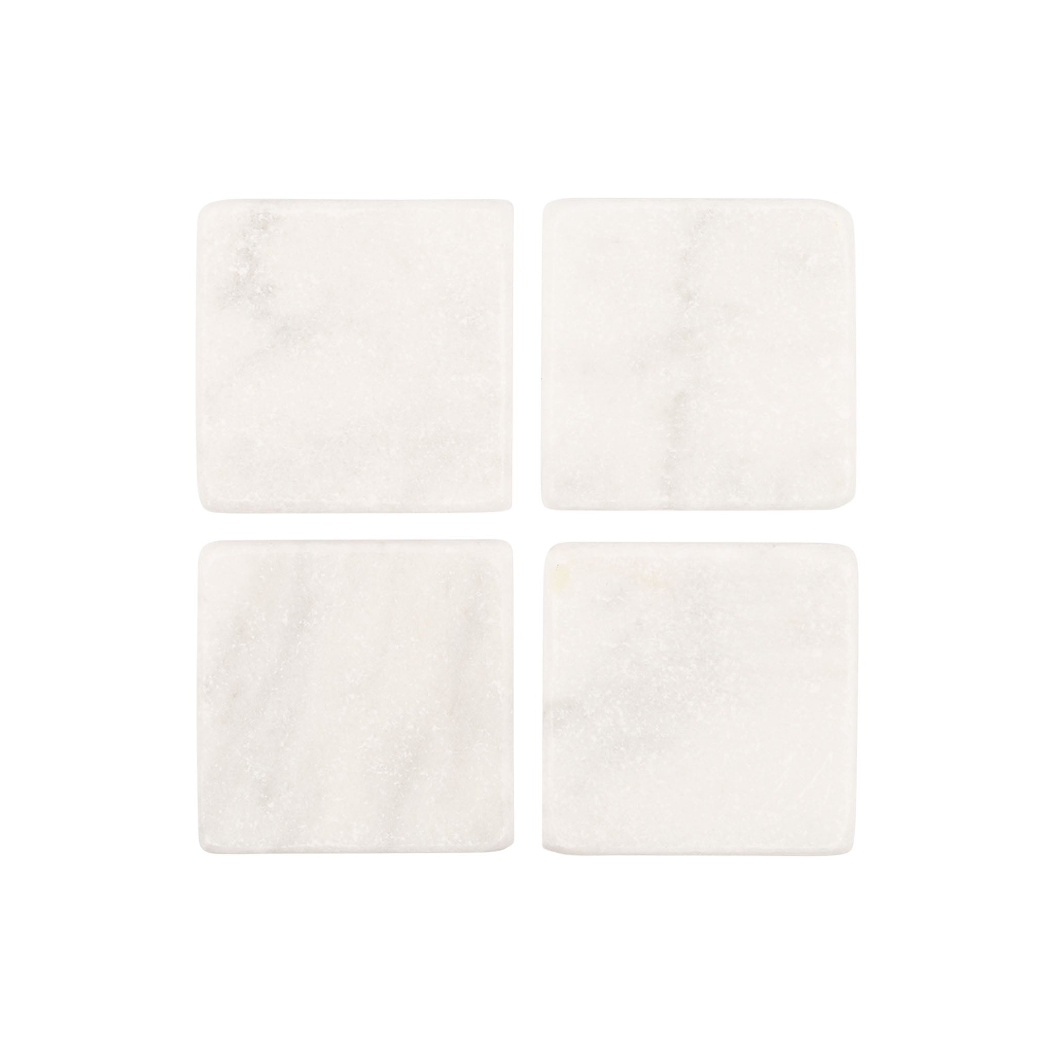 Onderzetters Wit Marmer Square 4 Stuks