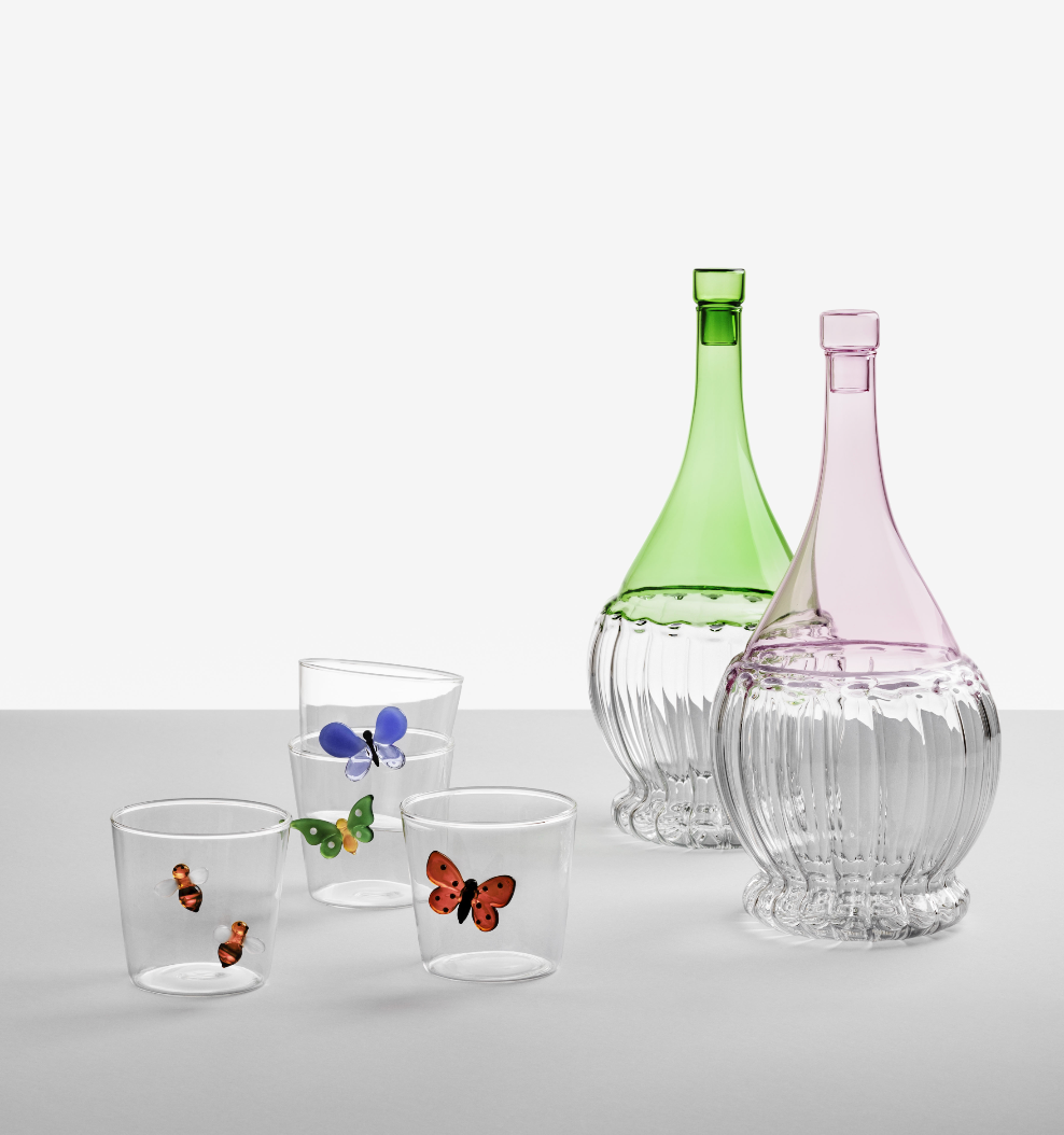 Ichendorf Milano Tumbler Blue Butterfly – drinkglas met blauwe vlinder