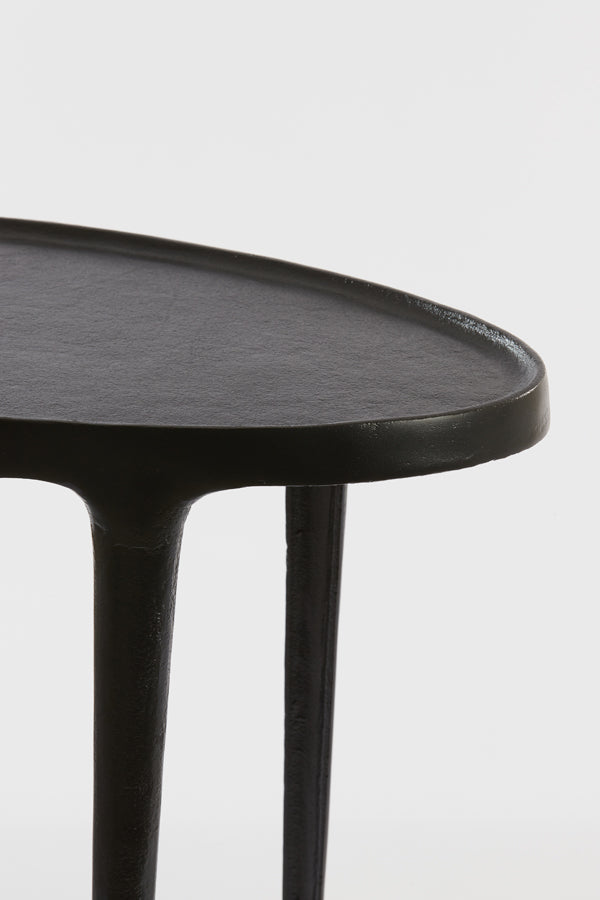 Side Table S/2 55X25 5X44 + 70X33X53 Cm Arica Matt Black