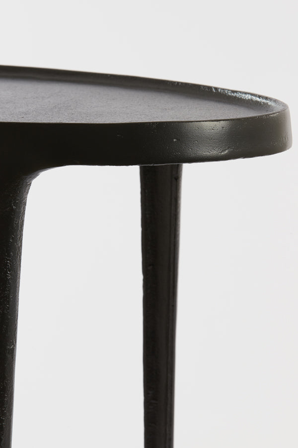 Side Table S/2 55X25 5X44 + 70X33X53 Cm Arica Matt Black