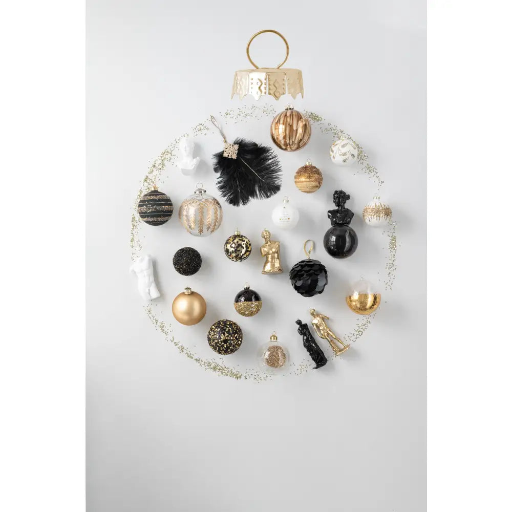 Bal Hanger Pailletten Zwart Kerstbal