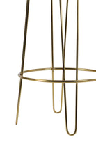 Bar Stool 41X73 Cm Alice Velvet Caramel + Gold
