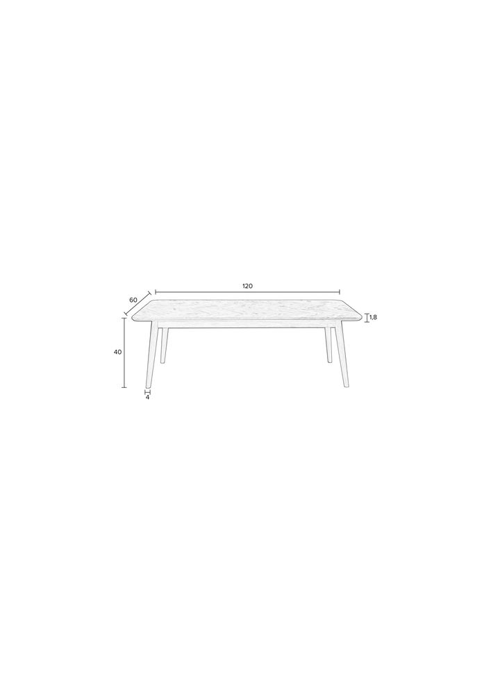 Coffee Table Fabio 120X60 Black