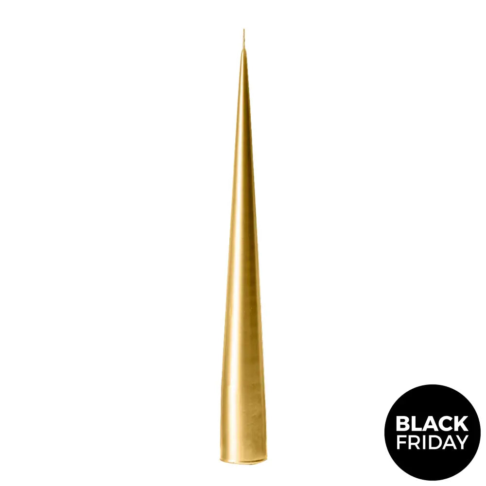 Cone Kaars Gold Metallic || 2 Maten