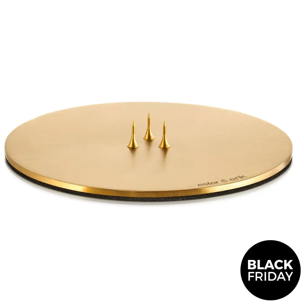 Cone Kaars Plate Matt Gold Kaarsstandaard