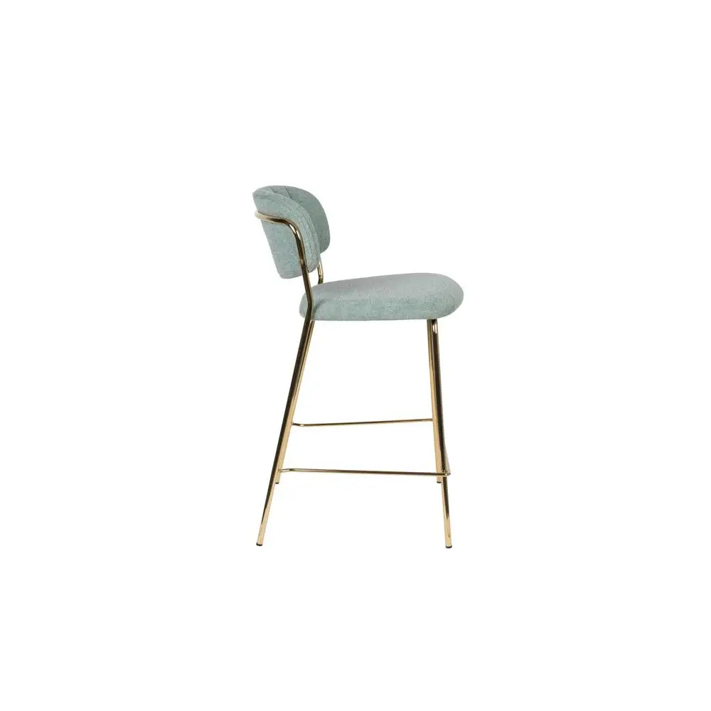 Counter Stool Jolien Gold/Light Green