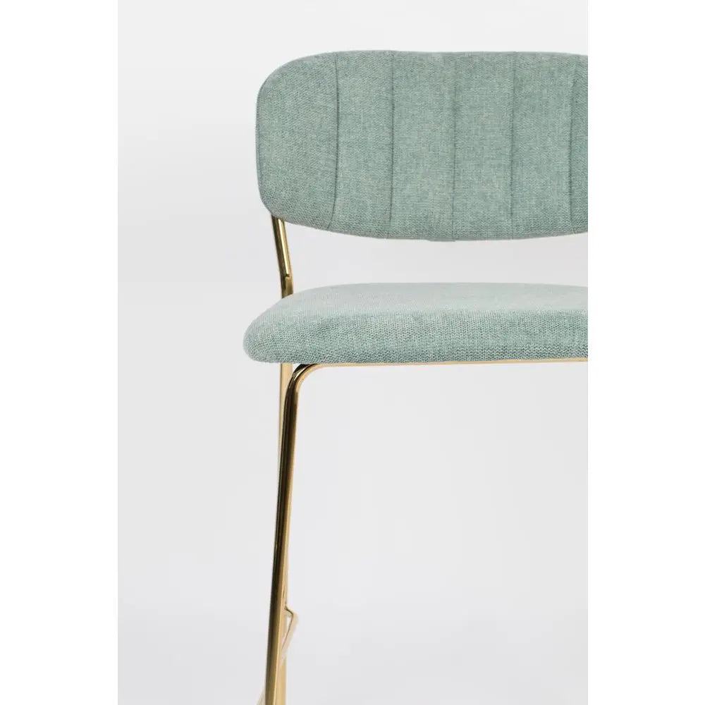 Counter Stool Jolien Gold/Light Green