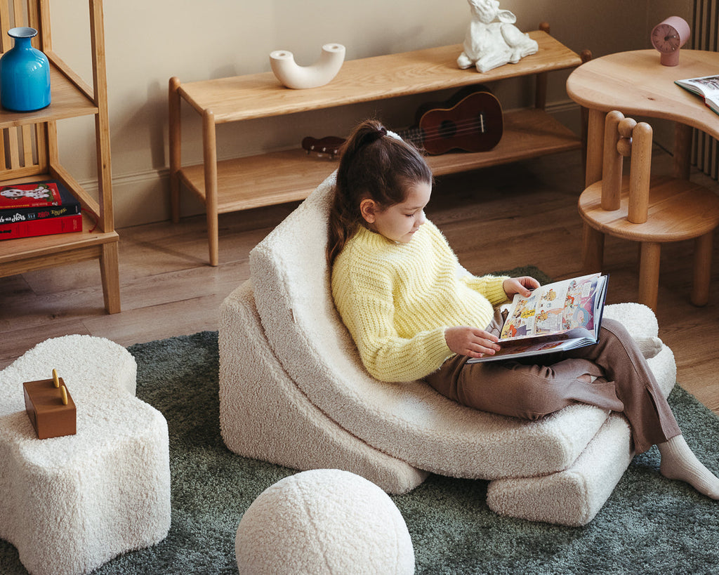Cream White Moon Chair