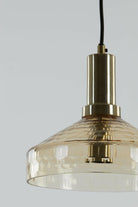 Hanging Lamp 25X24 Cm Delilo Glass Amber + Antique Bronze