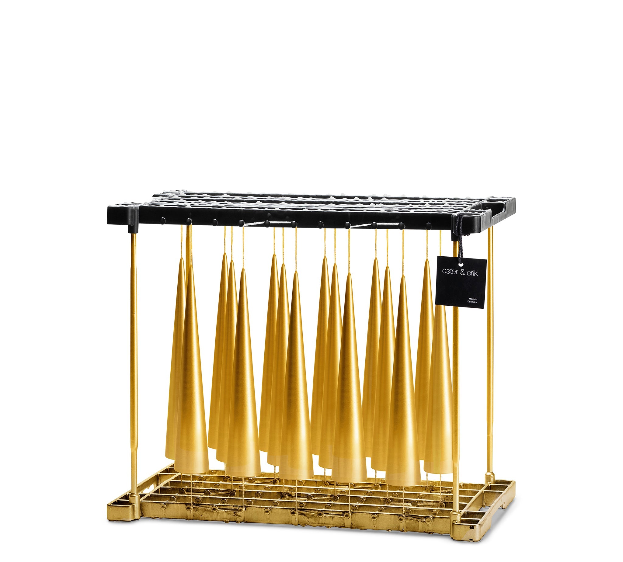 Cone Kaars Gold Metallic || 2 Maten 25Cm