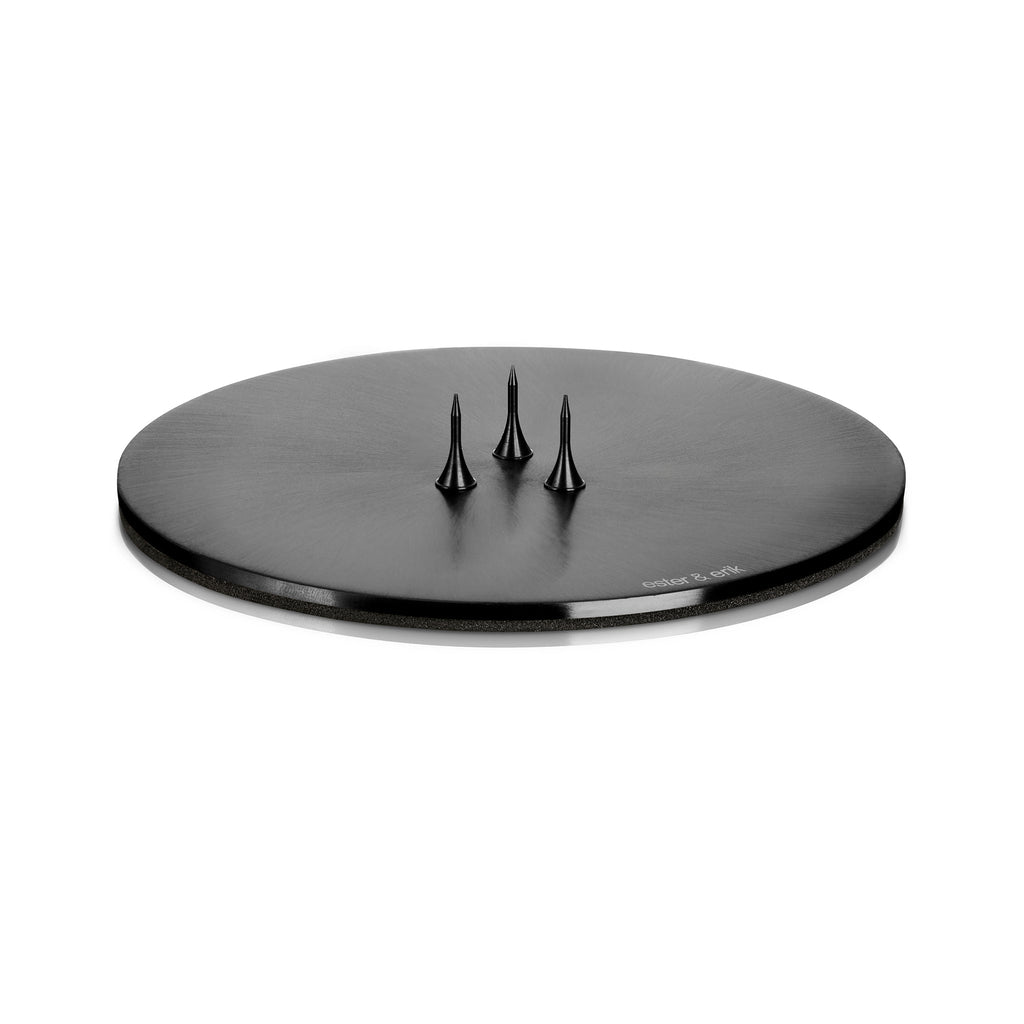 Cone Kaars Plate Matt Black Kaarsstandaard