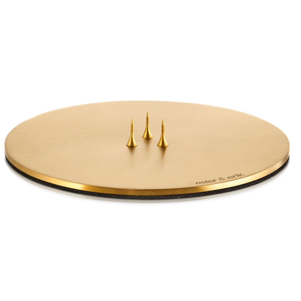 Cone Kaars Plate Matt Gold Kaarsstandaard