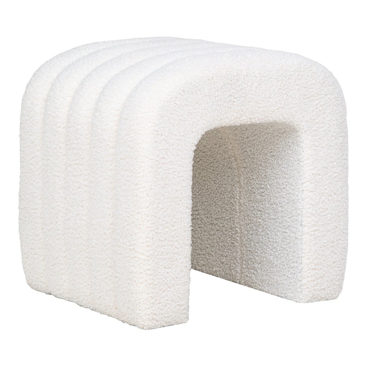 Colma Poef - Bouclé Wit 41X36 5 Cm Hn1234