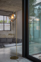 Vloerlamp Rakel Antique Bronze + Smoked