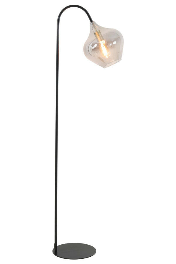 Vloerlamp Rakel Matt Black + Smoked