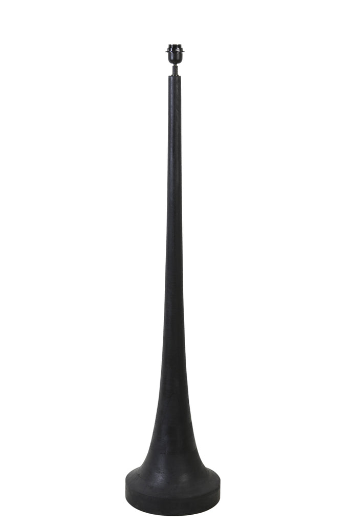 Vloerlamp Jovany Wood Matt Black