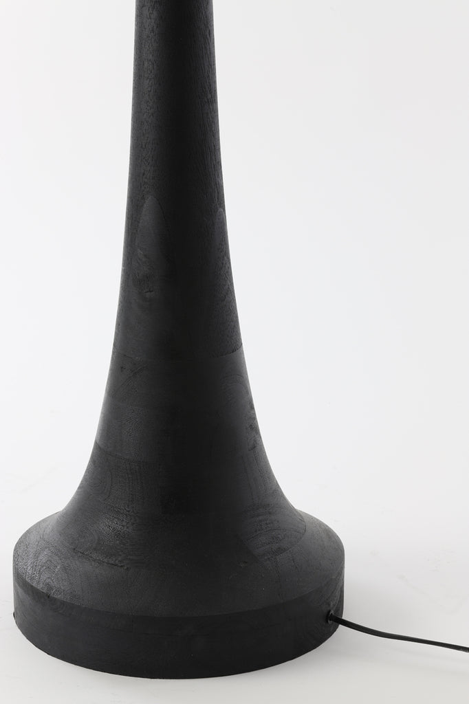 Vloerlamp Jovany Wood Matt Black