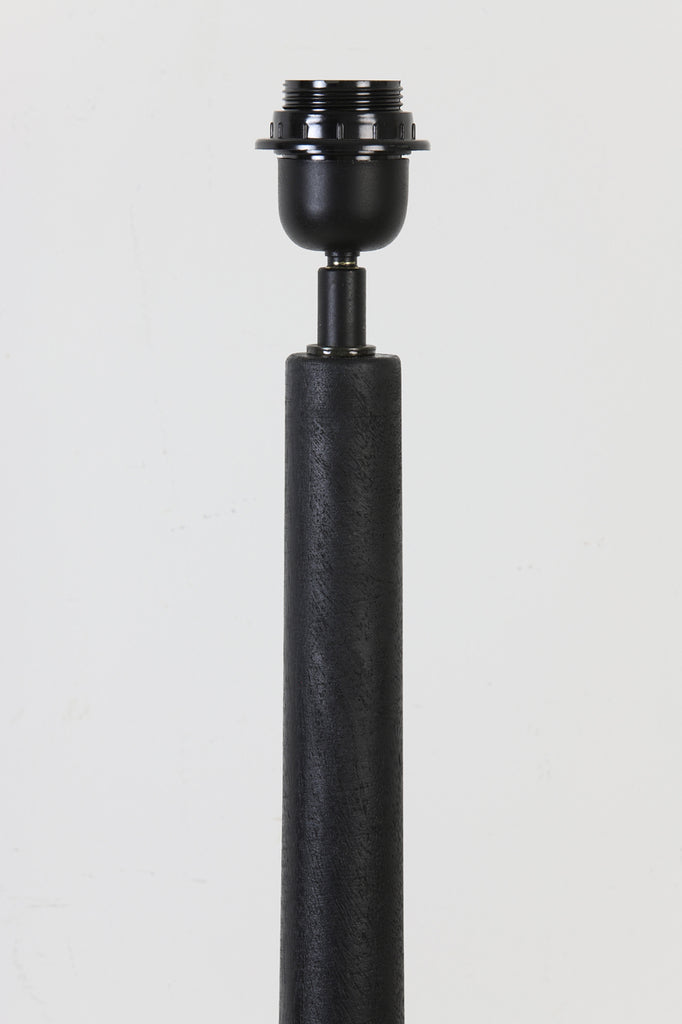 Vloerlamp Jovany Wood Matt Black