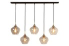 Hanging Lamp 5L 104X20X120 Cm Rakel Antique Bronze + Smoked