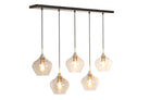 Hanging Lamp 5L 104X20X120 Cm Rakel Antique Bronze + Smoked