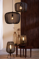 Hanglamp Ø40X30 Cm Plumeria Black