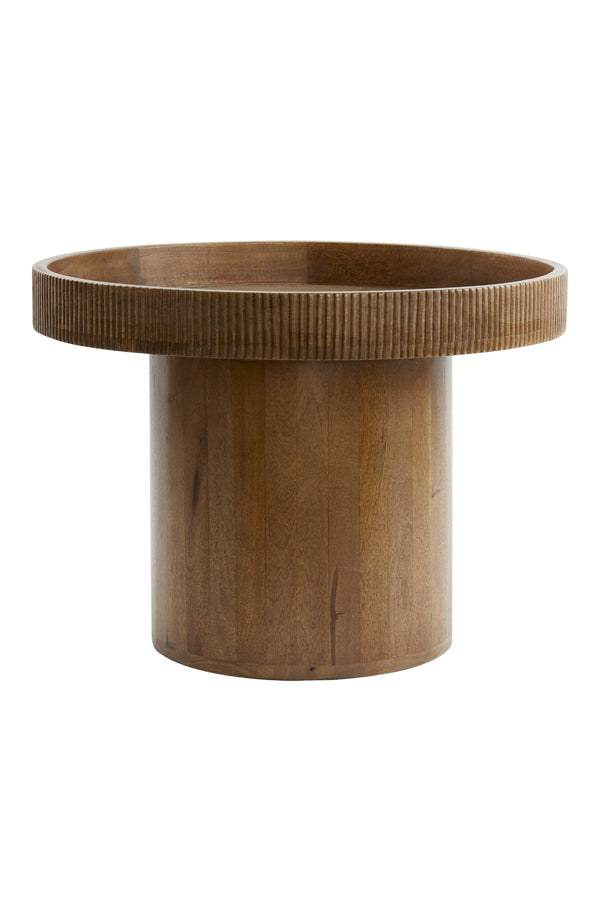 Side Table 60X44 Cm Kalomo Wood Dark Brown