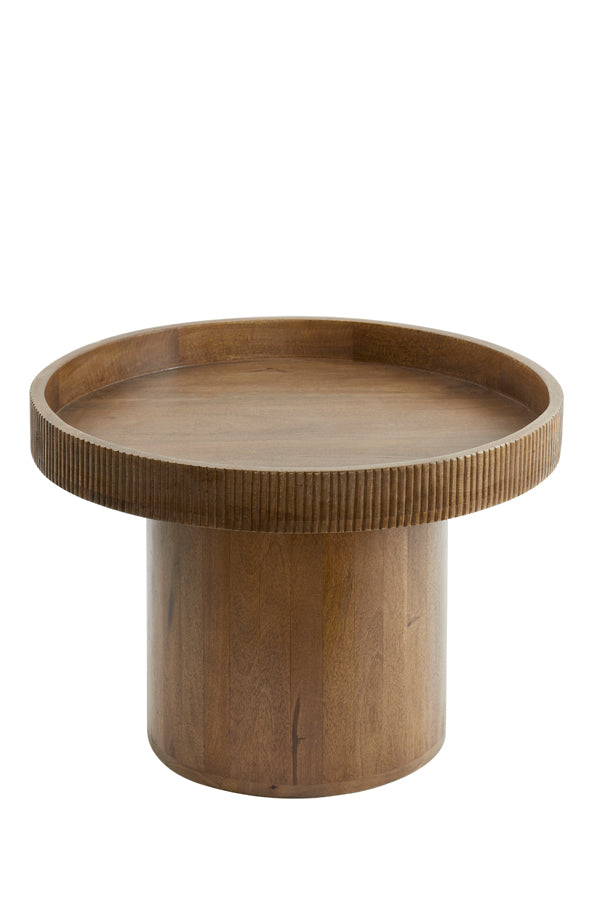 Side Table 60X44 Cm Kalomo Wood Dark Brown