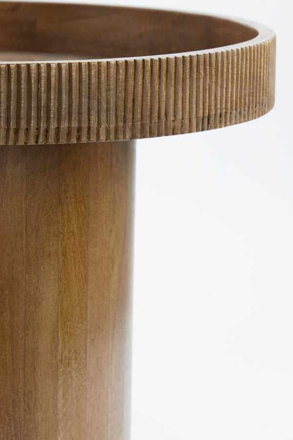 Side Table 50X35 Cm Kalomo Wood Dark Brown