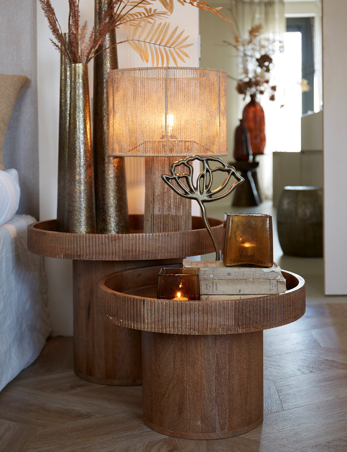 Side Table 50X35 Cm Kalomo Wood Dark Brown