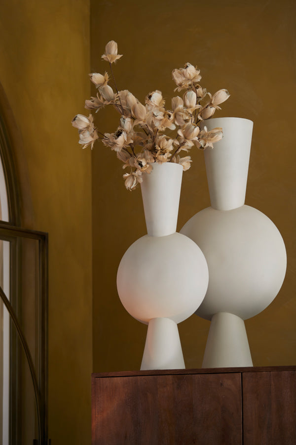 Vase Deco 37 5X22X81 Cm Kavandu Light Grey