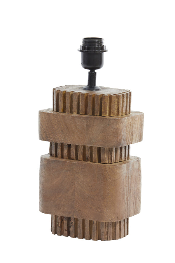 Lamp Base 17X13X37 Cm Sakura Wood Matt Brown