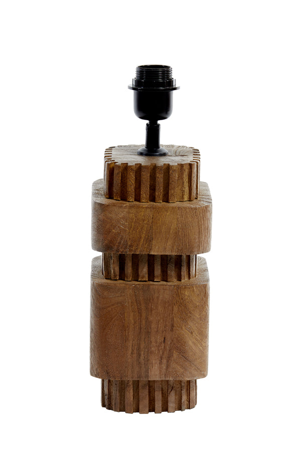 Lamp Base 17X13X37 Cm Sakura Wood Matt Brown