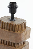 Lamp Base 17X13X37 Cm Sakura Wood Matt Brown