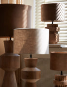 Lamp Base 17X13X37 Cm Sakura Wood Matt Brown