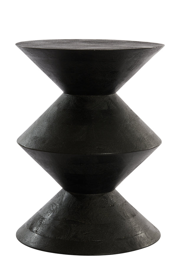 Side Table 45X60 Cm Larus Mango Wood Matt Black