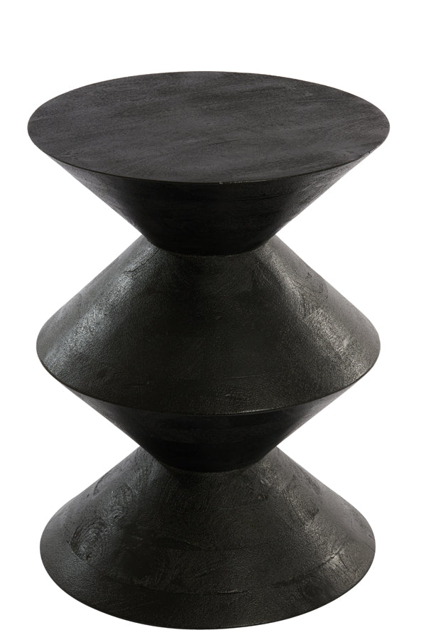 Side Table 45X60 Cm Larus Mango Wood Matt Black