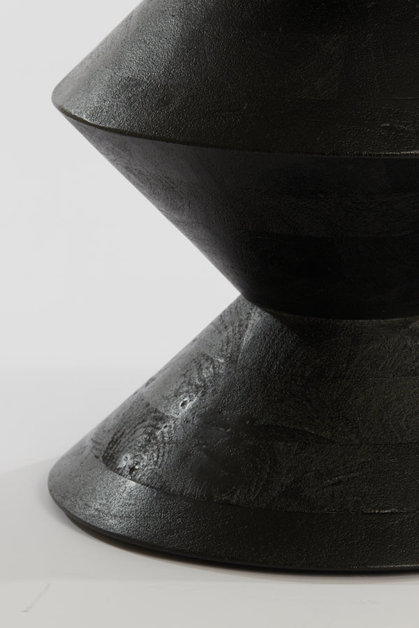 Side Table 45X60 Cm Larus Mango Wood Matt Black