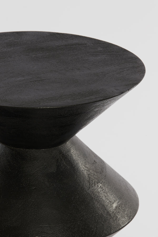 Side Table 45X60 Cm Larus Mango Wood Matt Black