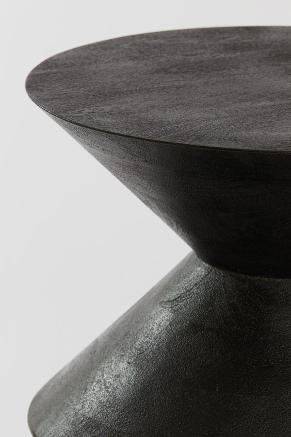 Side Table 45X60 Cm Larus Mango Wood Matt Black