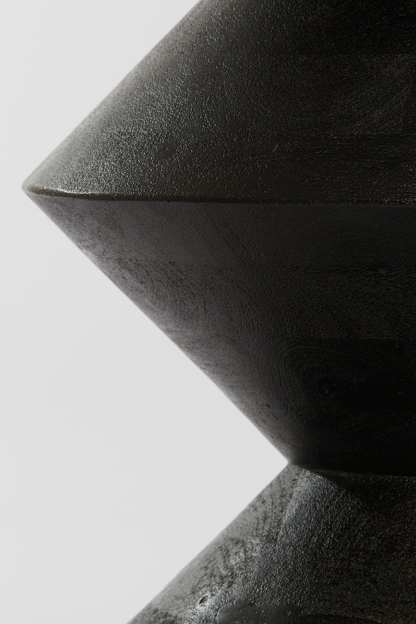 Side Table 45X60 Cm Larus Mango Wood Matt Black