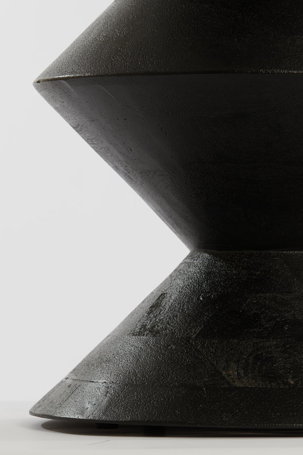 Side Table 45X60 Cm Larus Mango Wood Matt Black